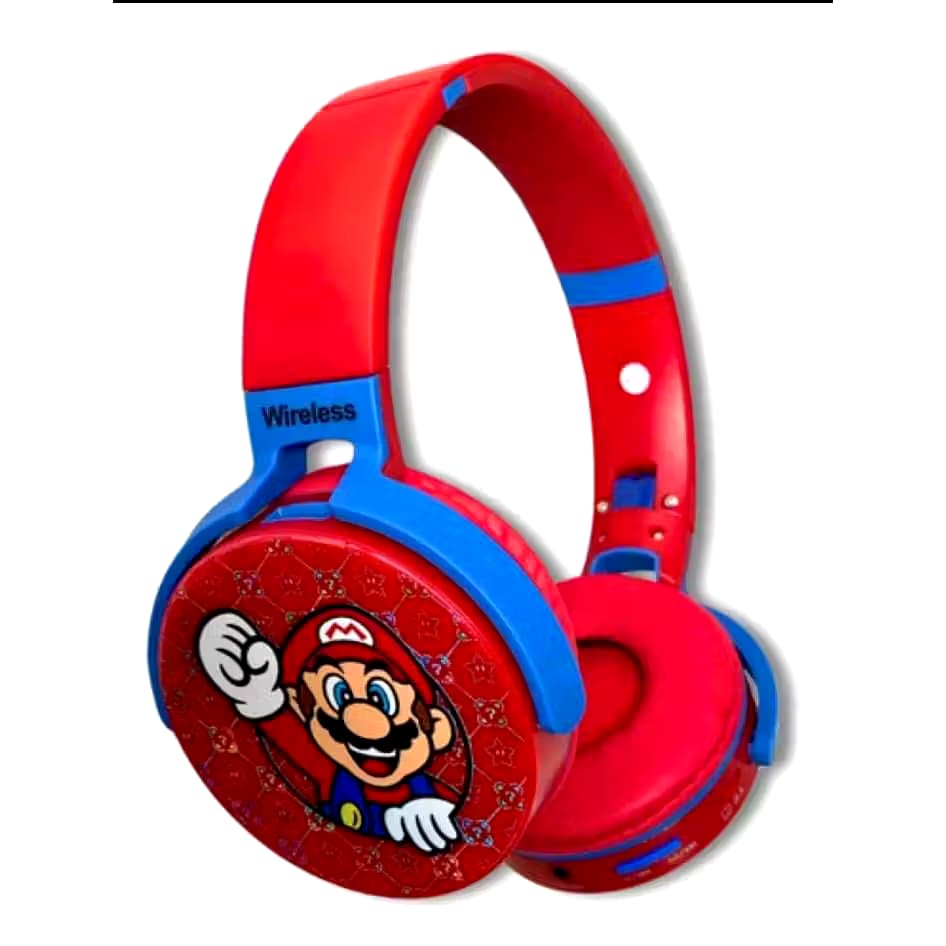 Audifonos Diadema Bluetooth Mario Bross